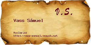 Vass Sámuel névjegykártya