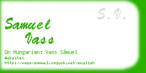 samuel vass business card