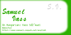 samuel vass business card
